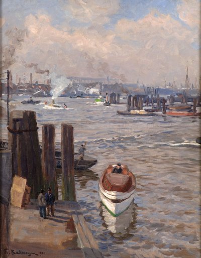 Port of Hamburg by Friedrich Kallmorgen